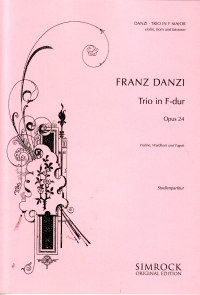 Danzi Trio In F Major Op24 Study Score Sheet Music Songbook