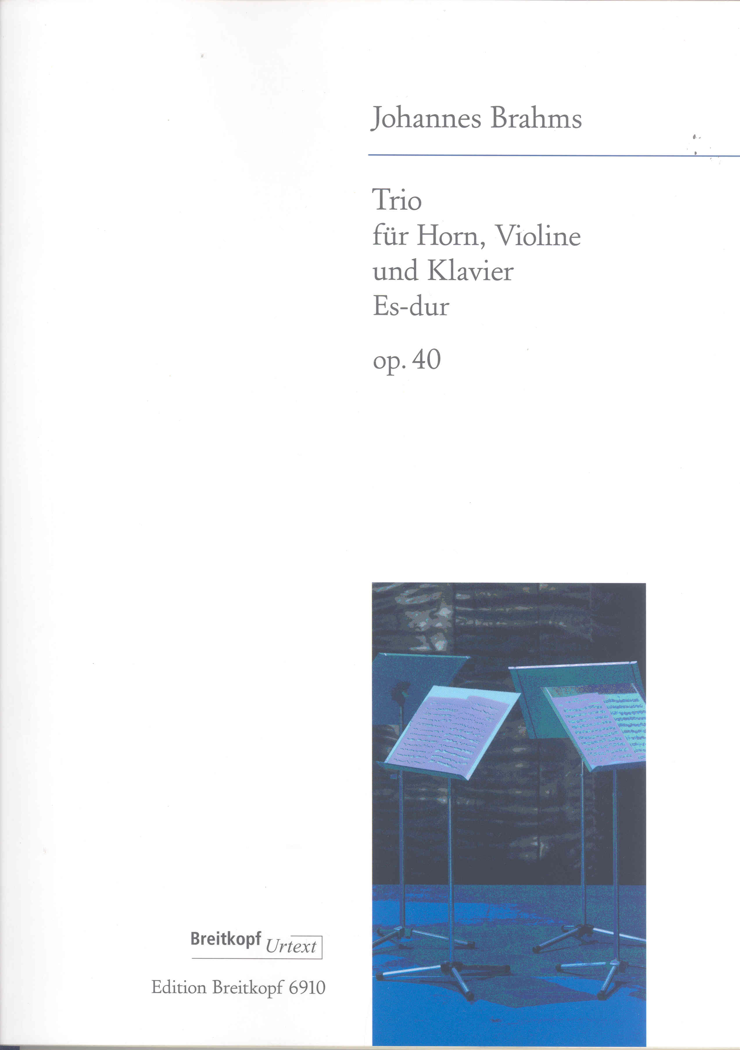 Brahms Trio E-flat Major Op40 Vln, Hn & Pf Sheet Music Songbook