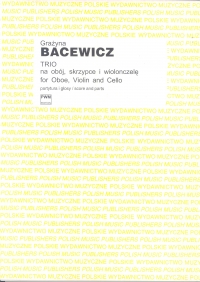 Bacewicz Trio For Oboe, Violin And Cello Sheet Music Songbook