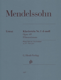 Mendelssohn Piano Trio Op49 Flute Part Sheet Music Songbook