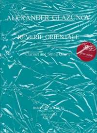 Glazunov Reverie Orientale Clarinet & String 4tet Sheet Music Songbook