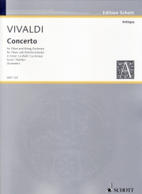 Vivaldi Concerto Amin Rv461/pv42 Ob/strs/bc Score Sheet Music Songbook