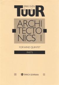 Tuur Architectonics I Wind Quintet Solo Parts Set Sheet Music Songbook