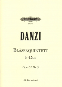 Danzi Wind Quintet F Op56 No 3 Burmeister Parts Sheet Music Songbook