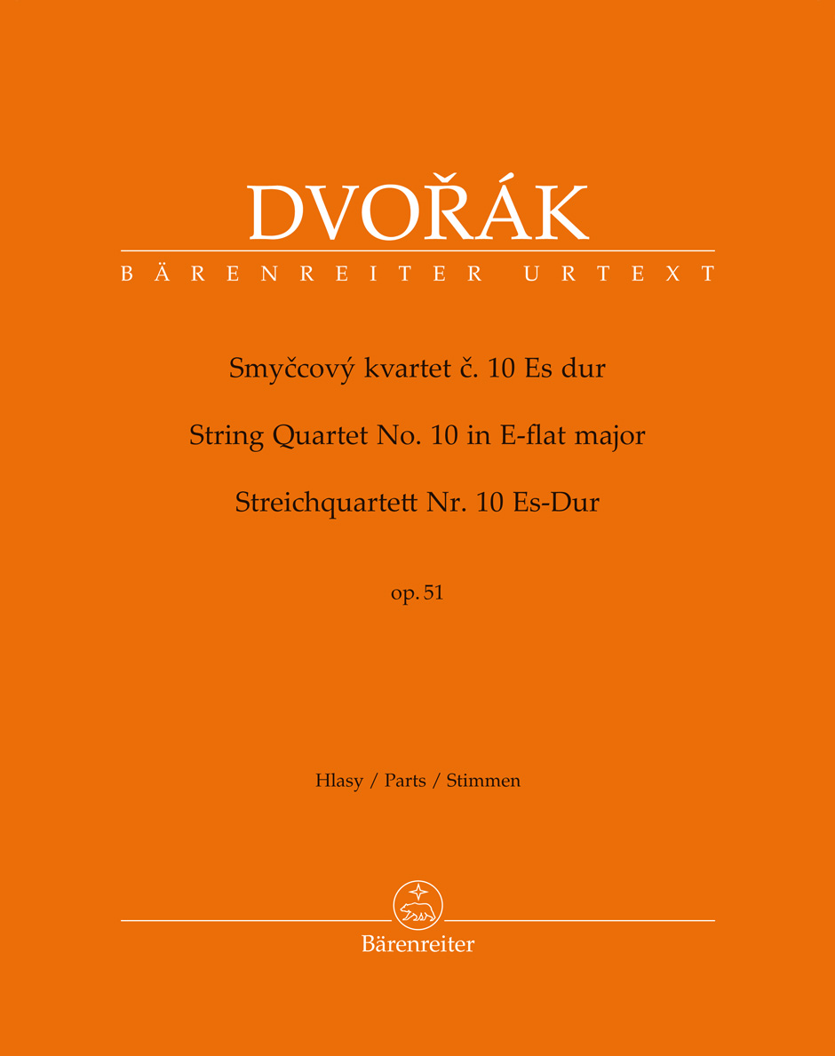 Dvorak String Quartet No 10 In E-flat Op51 Parts Sheet Music Songbook
