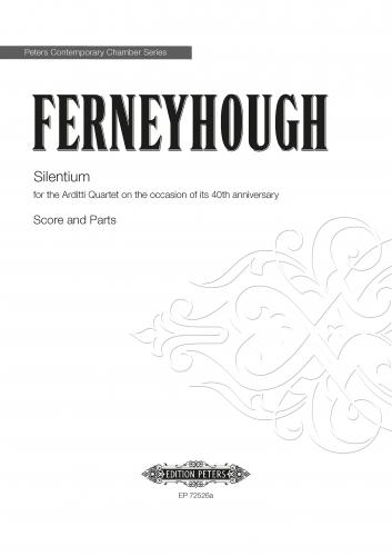 Ferneyhough Silentium String Quartet Score & Parts Sheet Music Songbook