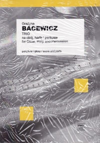 Bacewicz Trio For Oboe, Harp & Percussion Sc/pts Sheet Music Songbook
