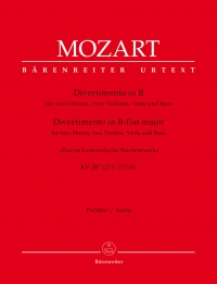 Mozart Divertimento In B-flat Major Kv287 Score Sheet Music Songbook