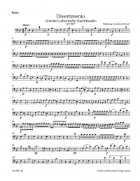 Mozart Divertimento In B-flat Major Kv287 Vcl/bass Sheet Music Songbook