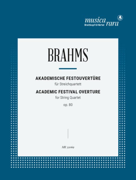 Brahms Academic Festival Overture String Quartet Sheet Music Songbook