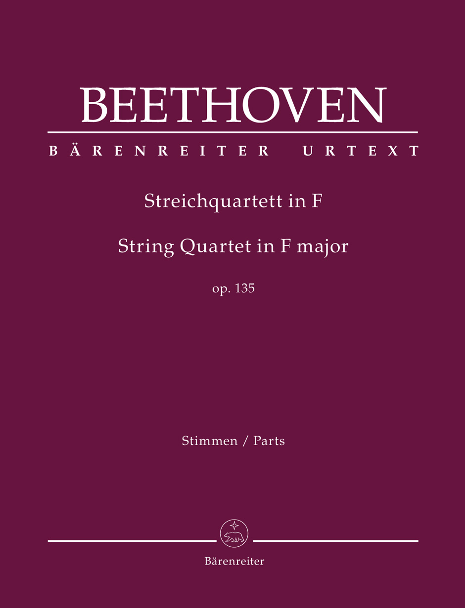 Beethoven String Quartet In F Major Op135 Parts Sheet Music Songbook