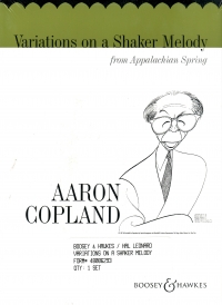 Copland Variations On A Shaker Melody Sb Sc/pts Sheet Music Songbook