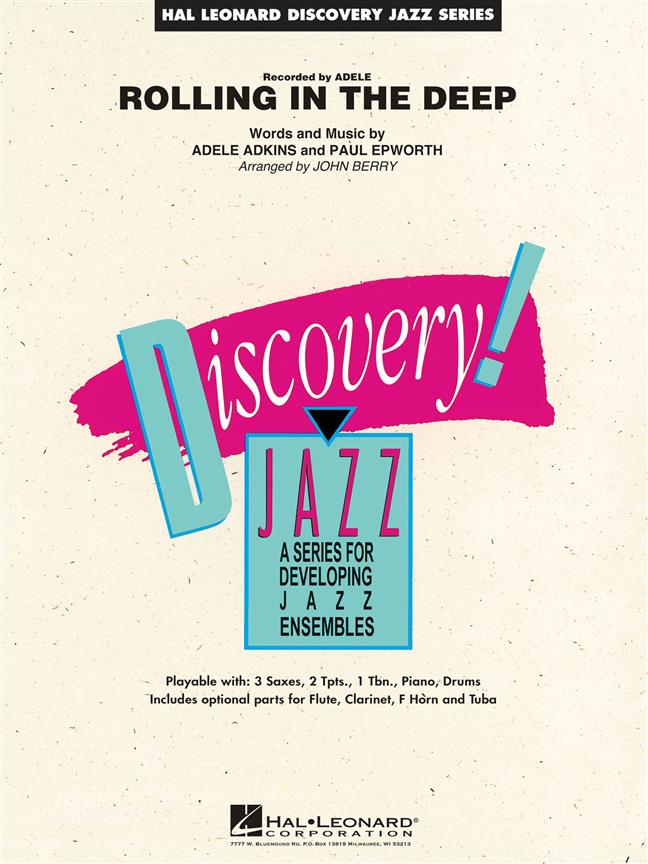 Adele Rolling In The Deep Discovery Jazz Ensemble Sheet Music Songbook