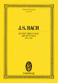 Bach Art Of Fugue Bwv 1080 Miniature Score Sheet Music Songbook