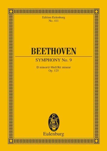 Beethoven Symphony No9 Op125 Dmin Choral Miniscore Sheet Music Songbook