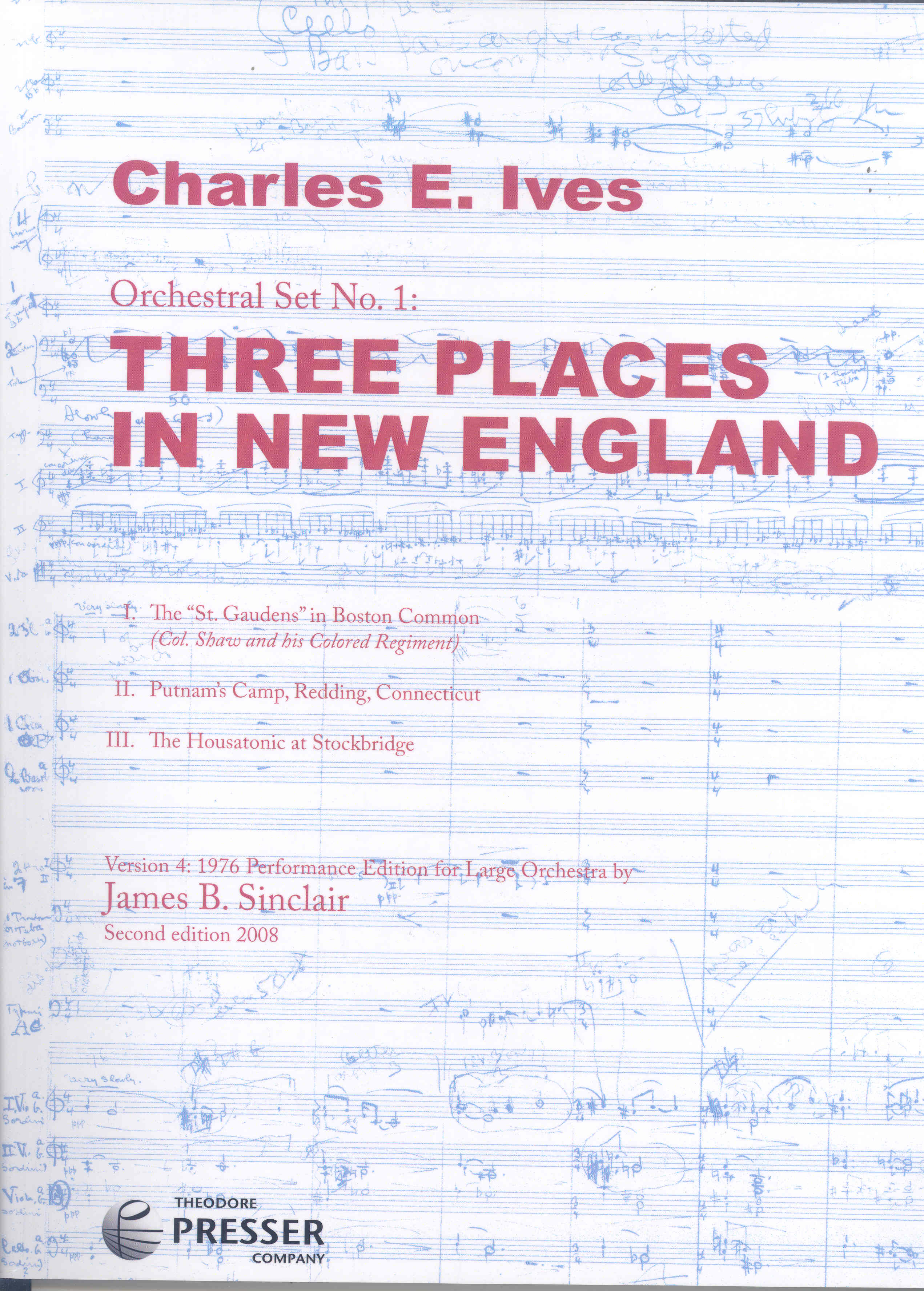Ives Three Places In New England Version 2-3 Stsc Sheet Music Songbook