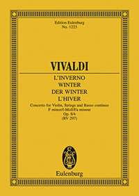 Vivaldi Seasons Winter Op8/4 Min Score Sheet Music Songbook