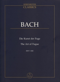 Bach The Art Of Fugue Bwv1080 Study Score Sheet Music Songbook