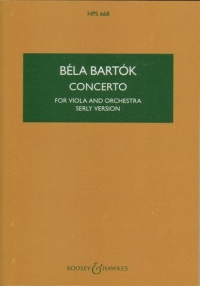 Bartok Concerto Viola & Orchestra Study Scr Serly Sheet Music Songbook