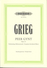 Grieg Peer Gynt Op23 Study Score Sheet Music Songbook