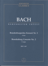 Bach Brandenburg Concerto No 2 Study Score Sheet Music Songbook