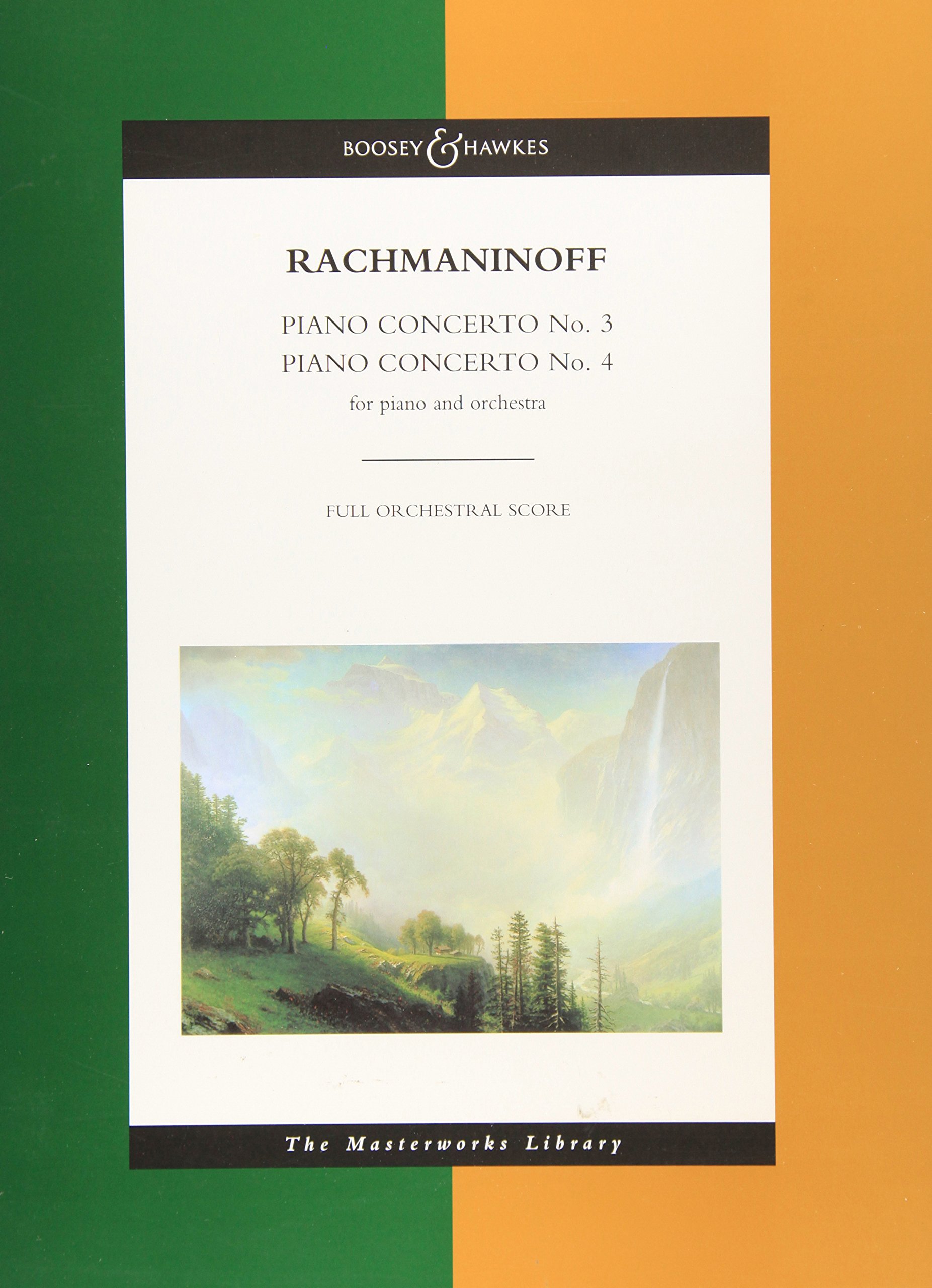 Rachmaninoff Piano Concertos 3 & 4 Full Score Sheet Music Songbook
