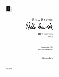 Bartok String Quartet No 3 Set Of Parts Sheet Music Songbook