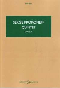 Prokofiev Quintet Gmin Op39 Study Score Sheet Music Songbook