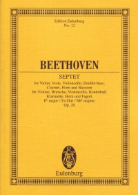 Beethoven Septet Op20 Pocket Score Sheet Music Songbook