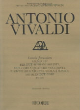 Vivaldi Lauda Jerusalem Rv609 Choir/orch Critical Sheet Music Songbook