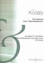 Kodaly 4 Dances From Gyermektanok Full Score Sheet Music Songbook