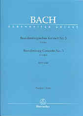 Bach Brandenburg Concerto No 3 Full Score Sheet Music Songbook
