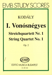Kodaly String Quartet No 1 Pocket Score Sheet Music Songbook