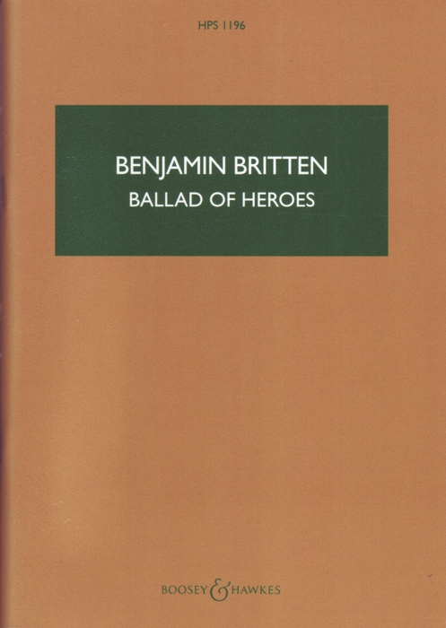 Britten Ballad Of Heroes Op14 Pocket Score Hps1196 Sheet Music Songbook