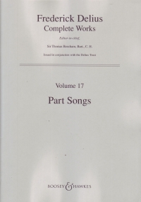 Delius Collected Edition 17 Part-songs Full Score Sheet Music Songbook