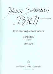 Bach Brandenburg Concerto No 4 Bwv1049 Score Sheet Music Songbook