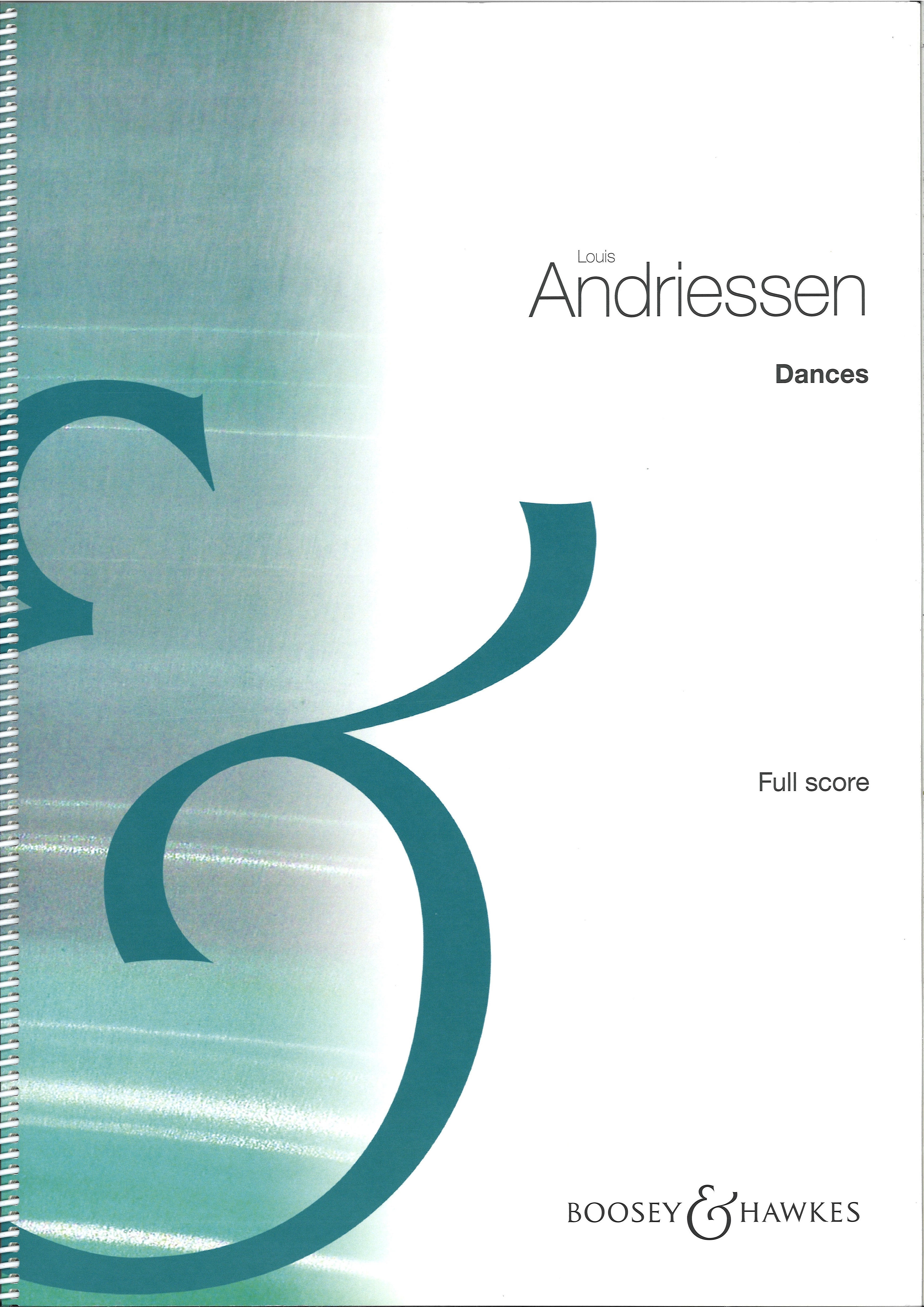 Andriessen Dances Full Score Sheet Music Songbook