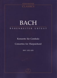 Bach Keyboard Concertos 1 - 6 Study Score Sheet Music Songbook