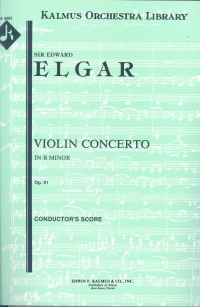 Elgar Concerto For Violin Bmin Op61 Full Score Sheet Music Songbook