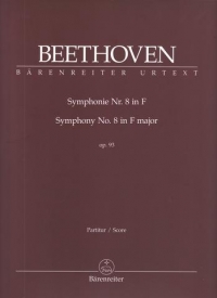 Beethoven Symphony No 8 F Op 93 Fullscore Sheet Music Songbook