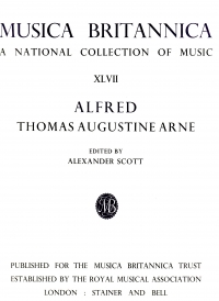 Arne Alfred Fsc Musica Brittanica Vol 47 Ed Scott Sheet Music Songbook