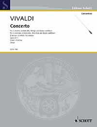 Vivaldi Concerto Dmin Op3/11 P250 Sheet Music Songbook