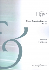 Elgar Three Bavarian Dances Full Score Sheet Music Songbook