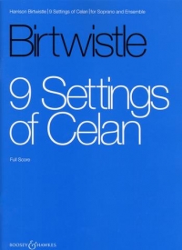 Birtwistle 9 Settings Of Celan Full Score Sheet Music Songbook