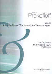 Prokofiev March Love Of 3 Oranges Orch Full Score Sheet Music Songbook
