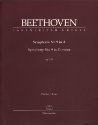 Beethoven Symphony No 9 Dmin Op125 Full Score Sheet Music Songbook