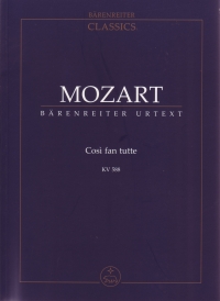 Mozart Cosi Fan Tutte Study Score Sheet Music Songbook