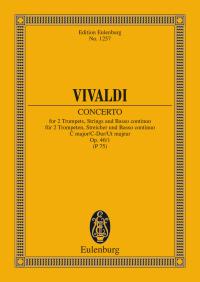 Vivaldi Concerto No2 Tpts Cmaj Op46/1 Pocket Score Sheet Music Songbook