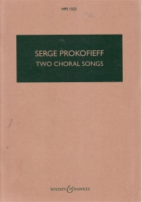 Prokofiev 2 Choral Songs Op7 Study Score Hps1322 Sheet Music Songbook