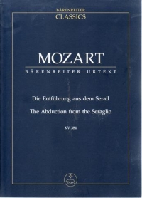 Mozart Die Entfuhrung Study Score Sheet Music Songbook